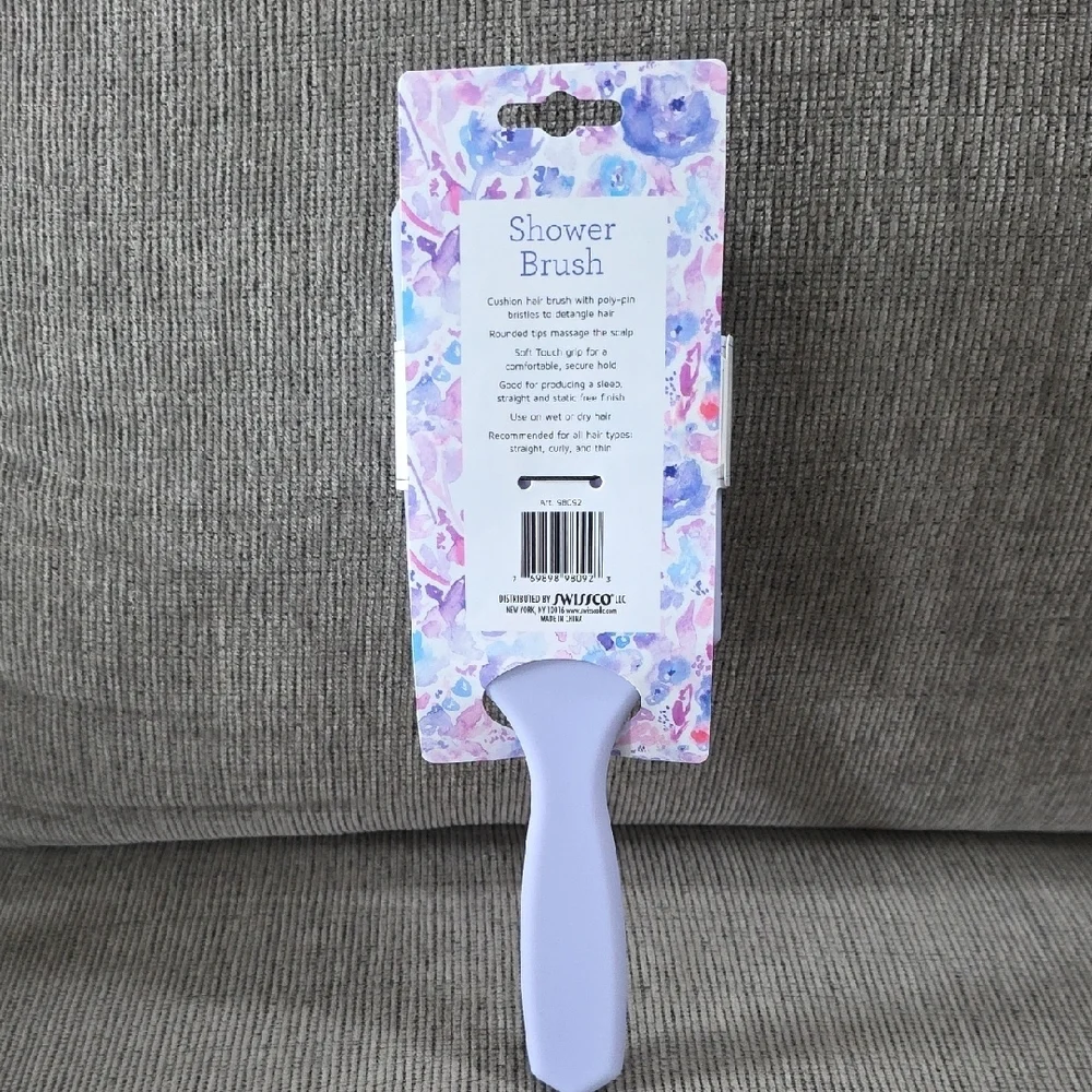 Precision Beauty Soft Touch Shower Brush - Purple, New. For Wet Or Dry Hair.